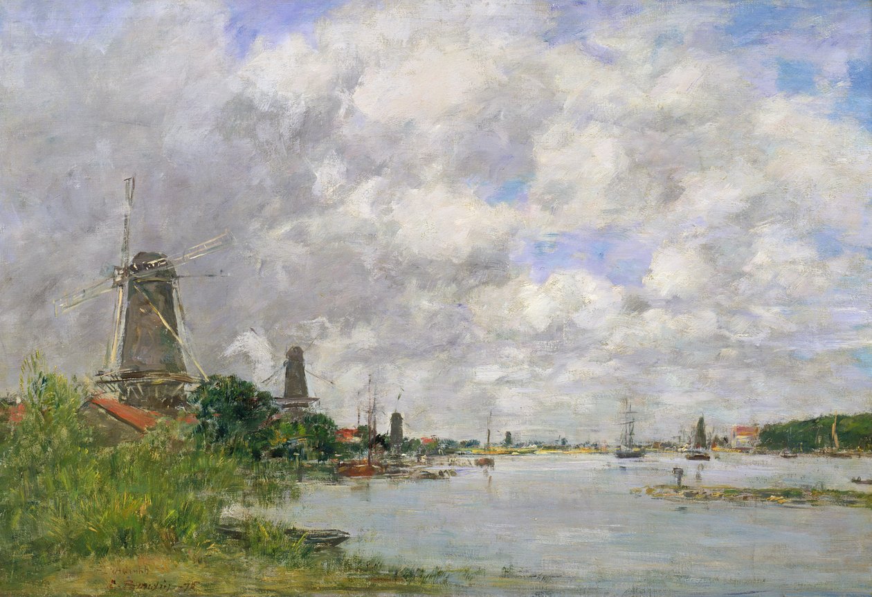 La Meuse à Dordrecht, 1876 - Eugene Louis Boudin