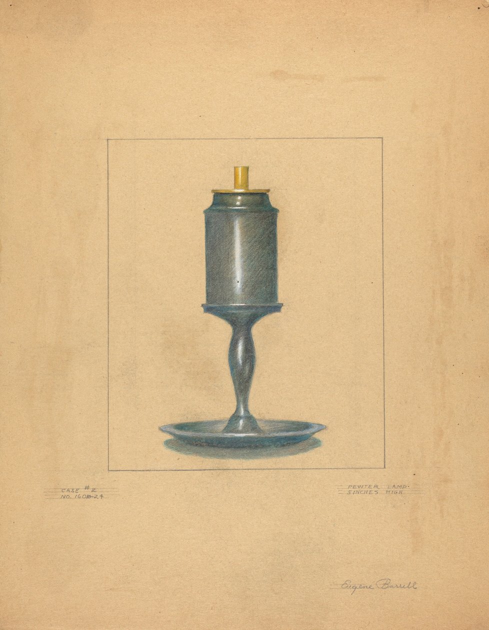 Lampe en étain - Eugene Barrell