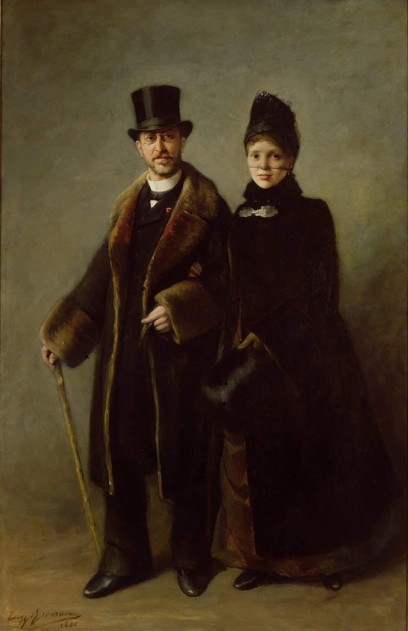 Heinrich Schliemann (1822-90) et sa femme - Eugene Broerman