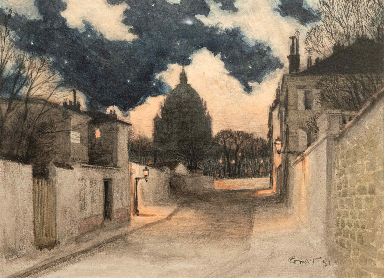 Nuit étoilée sur Montmartre - Eugene Grasset