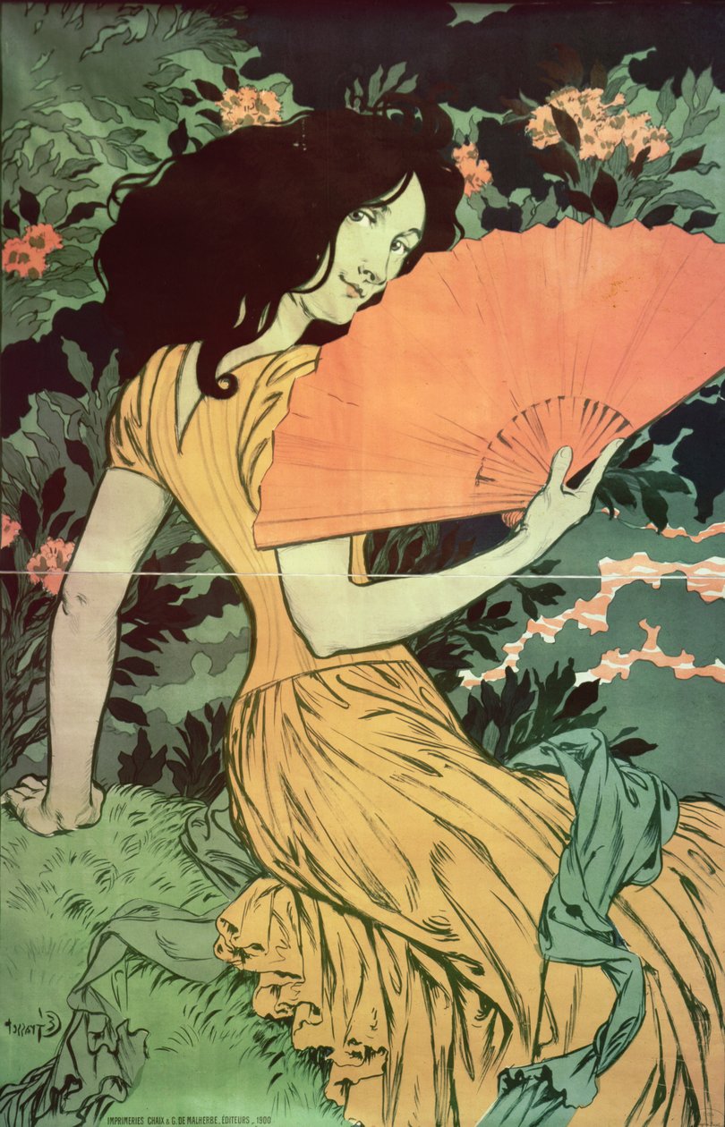 Femme avec un éventail, 1900 - Eugene Grasset