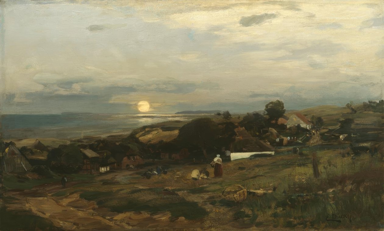 Coucher de soleil - Eugene Gustav Dücker