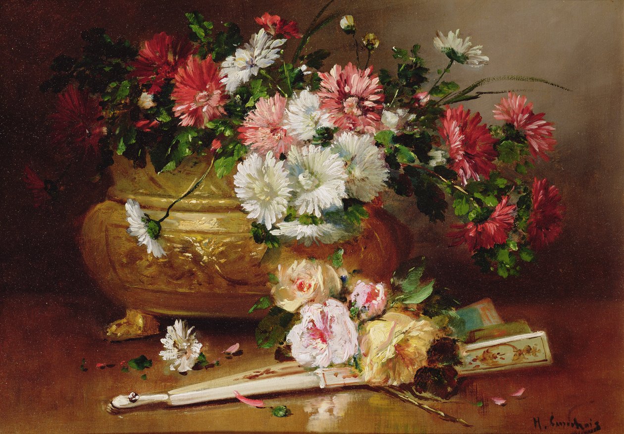 Nature morte avec un éventail - Eugene Henri Cauchois