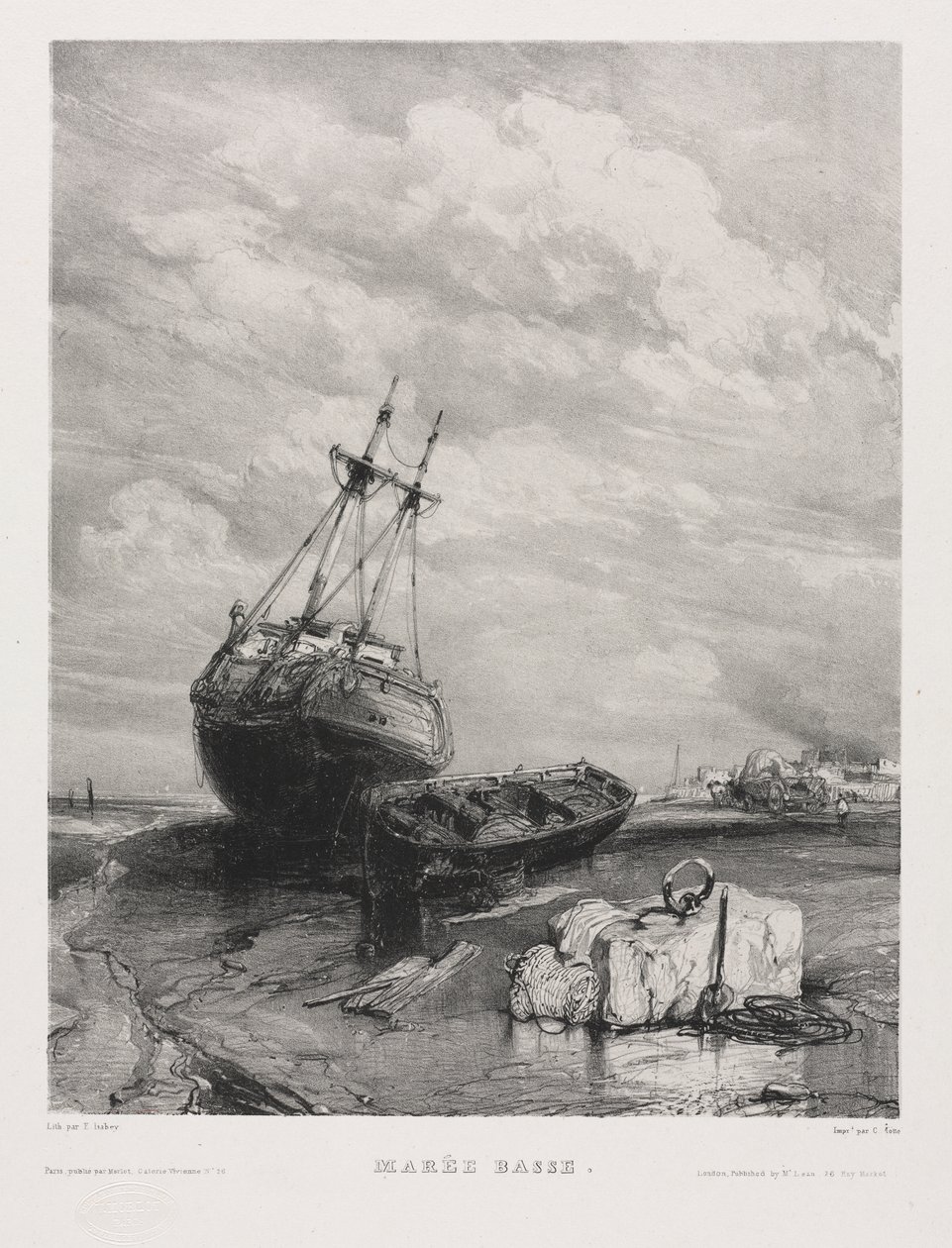 Six marines : Marée basse - Eugene Isabey