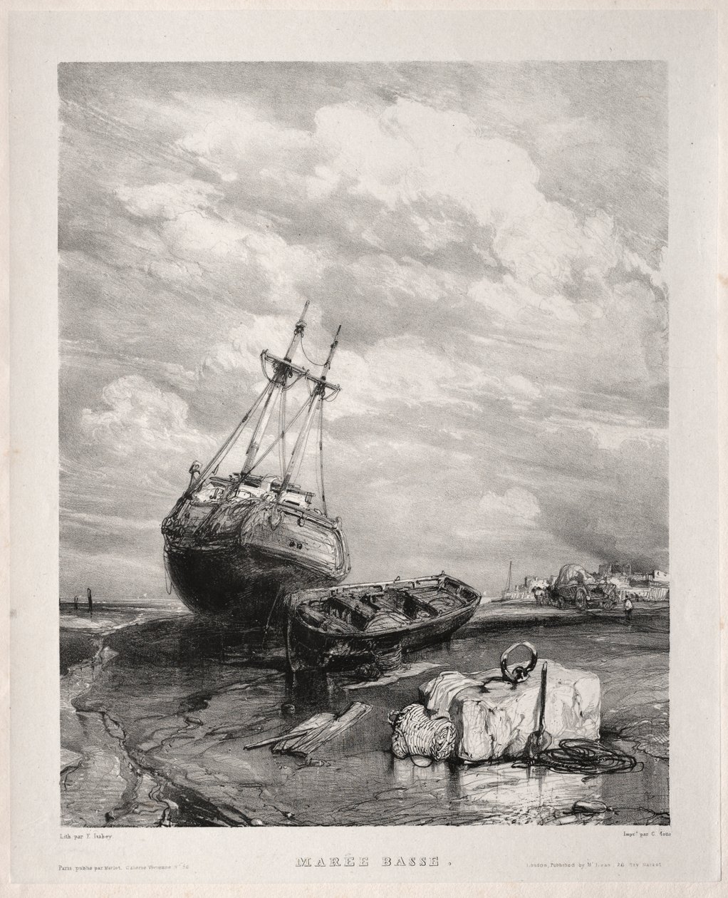 Six marines : Marée basse - Eugene Isabey
