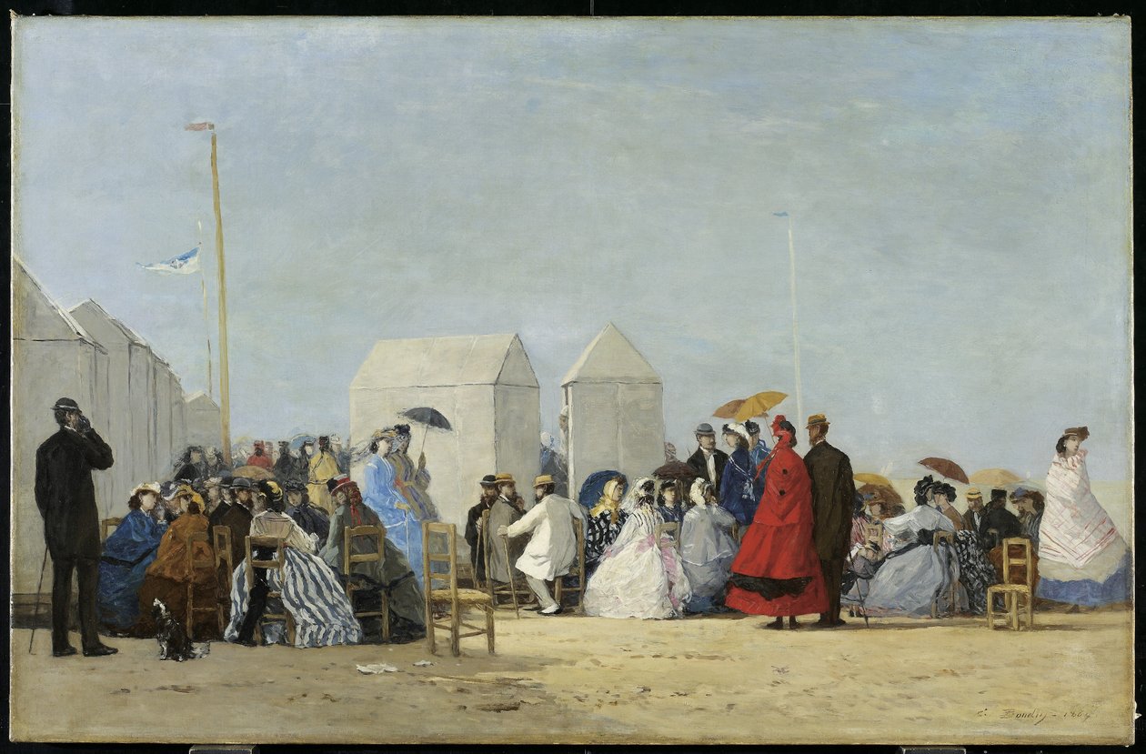 Plage près de Trouville, 1864 - Eugene Louis Boudin