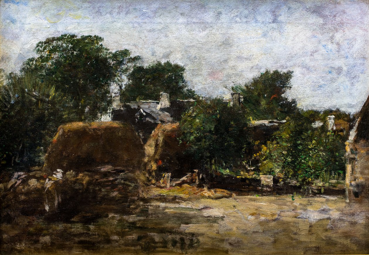Cour de ferme - Eugene Louis Boudin