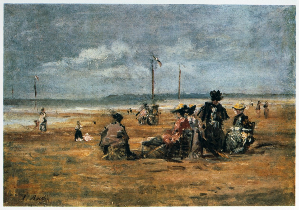 Sur la plage, 1880 - Eugene Louis Boudin