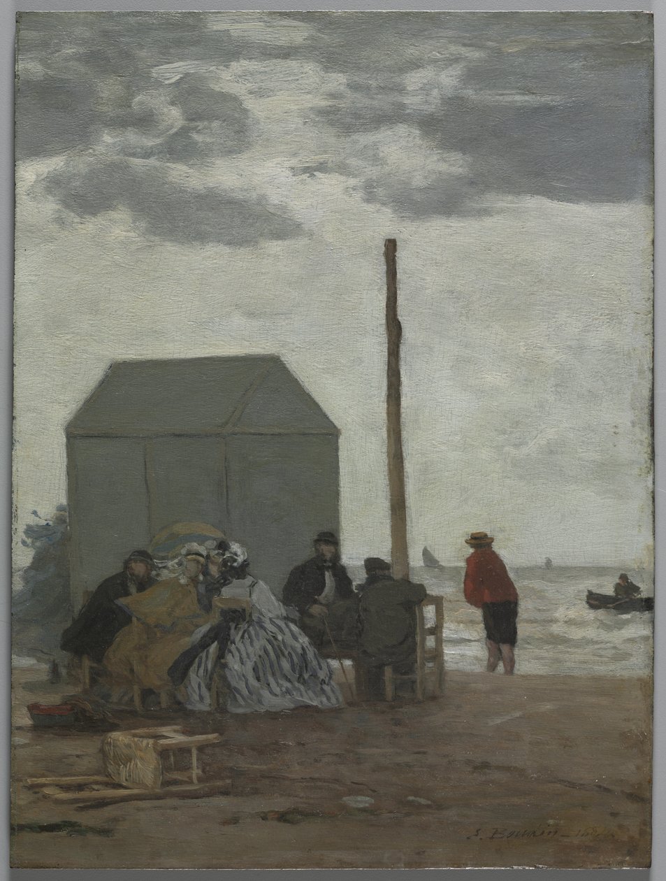 La plage de Deauville - Eugene Louis Boudin