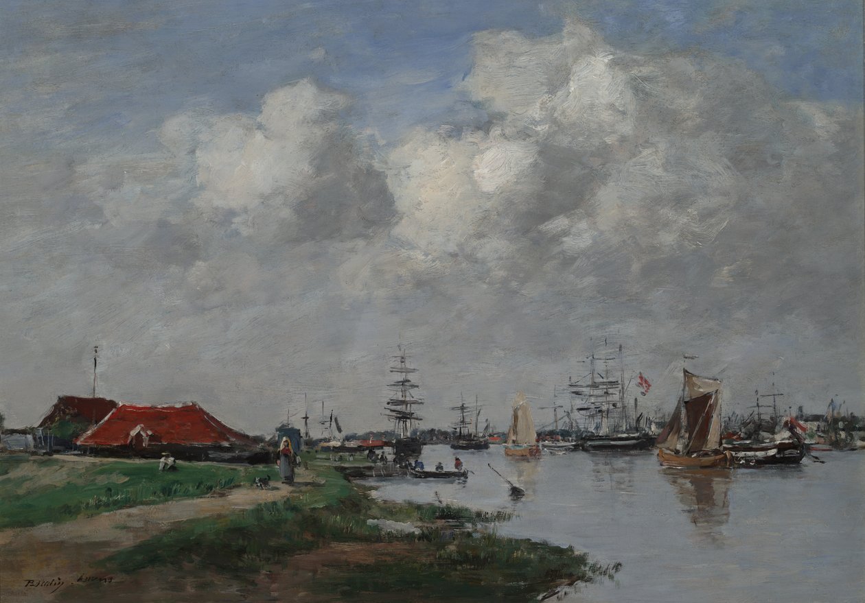 La Rivière Escaut à Anvers - Eugene Louis Boudin