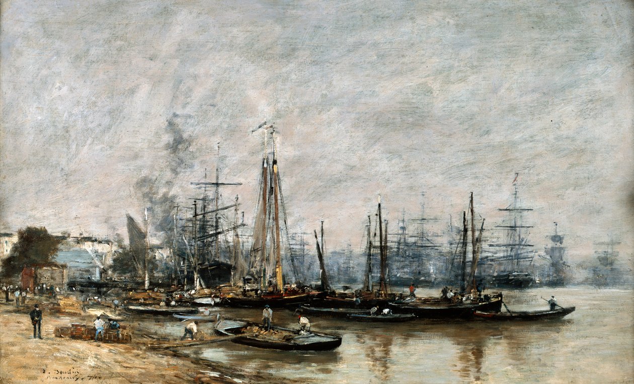 Le port de Bordeaux, 1874 - Eugene Louis Boudin