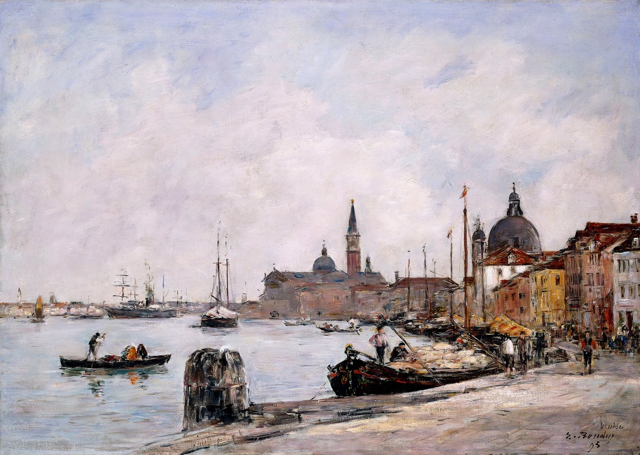Le quai sur la Giudecca, Venise, 1895 - Eugene Louis Boudin