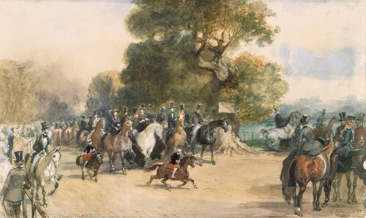 Scène à Hyde Park - Eugene Louis Lami