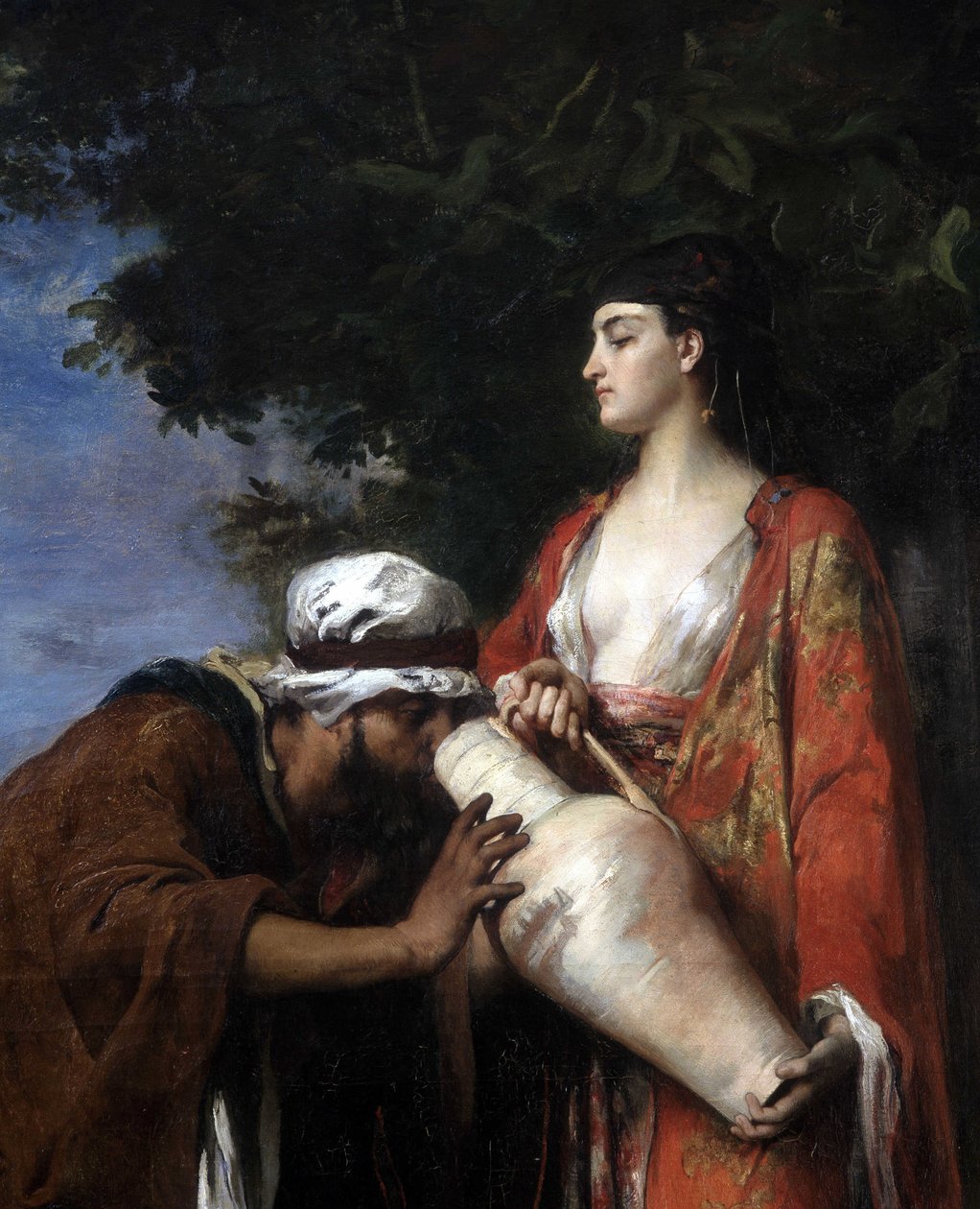 Rebecca au puits (détail) - Eugene Romain Thirion