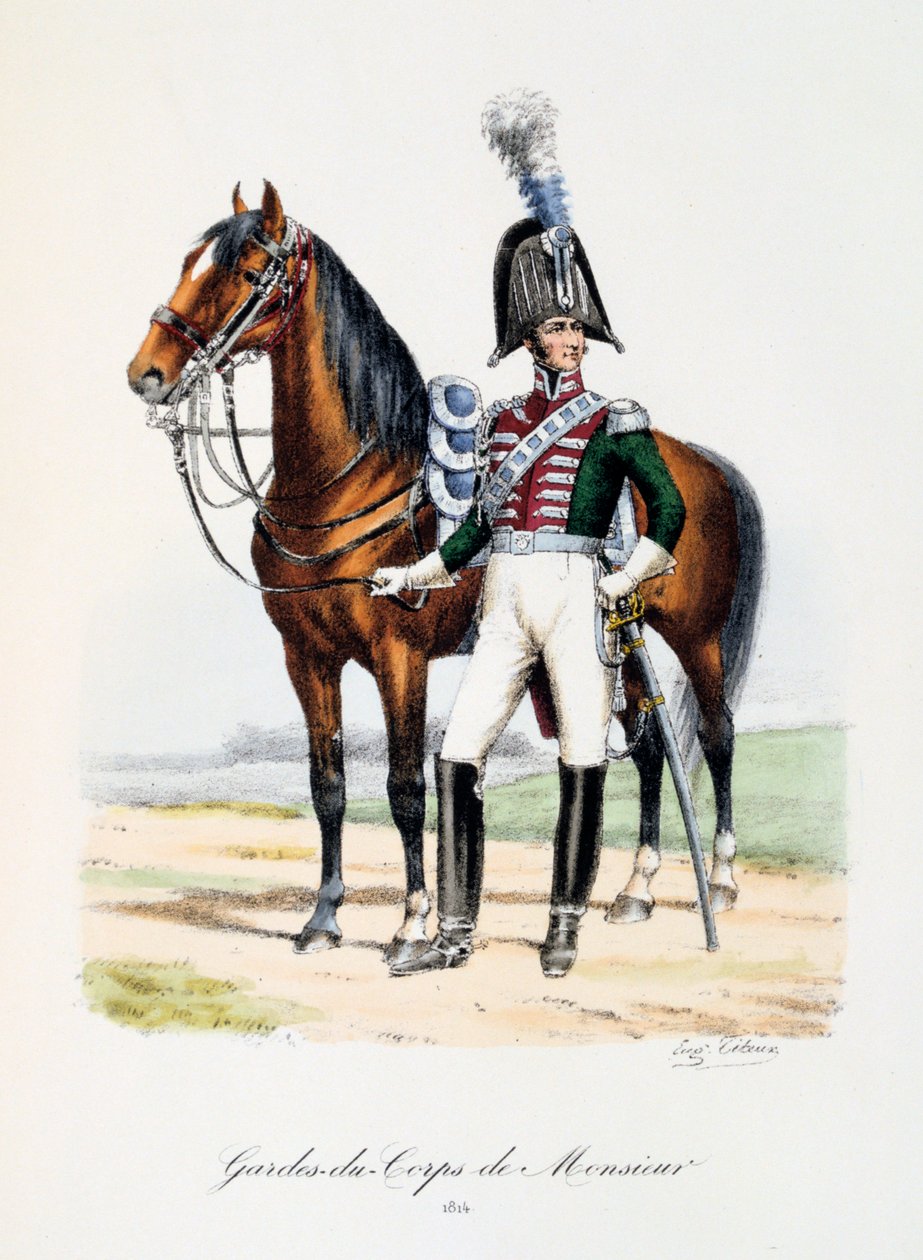 Gardes-du-Corps de Monsieur, 1814 - Eugene Titeux