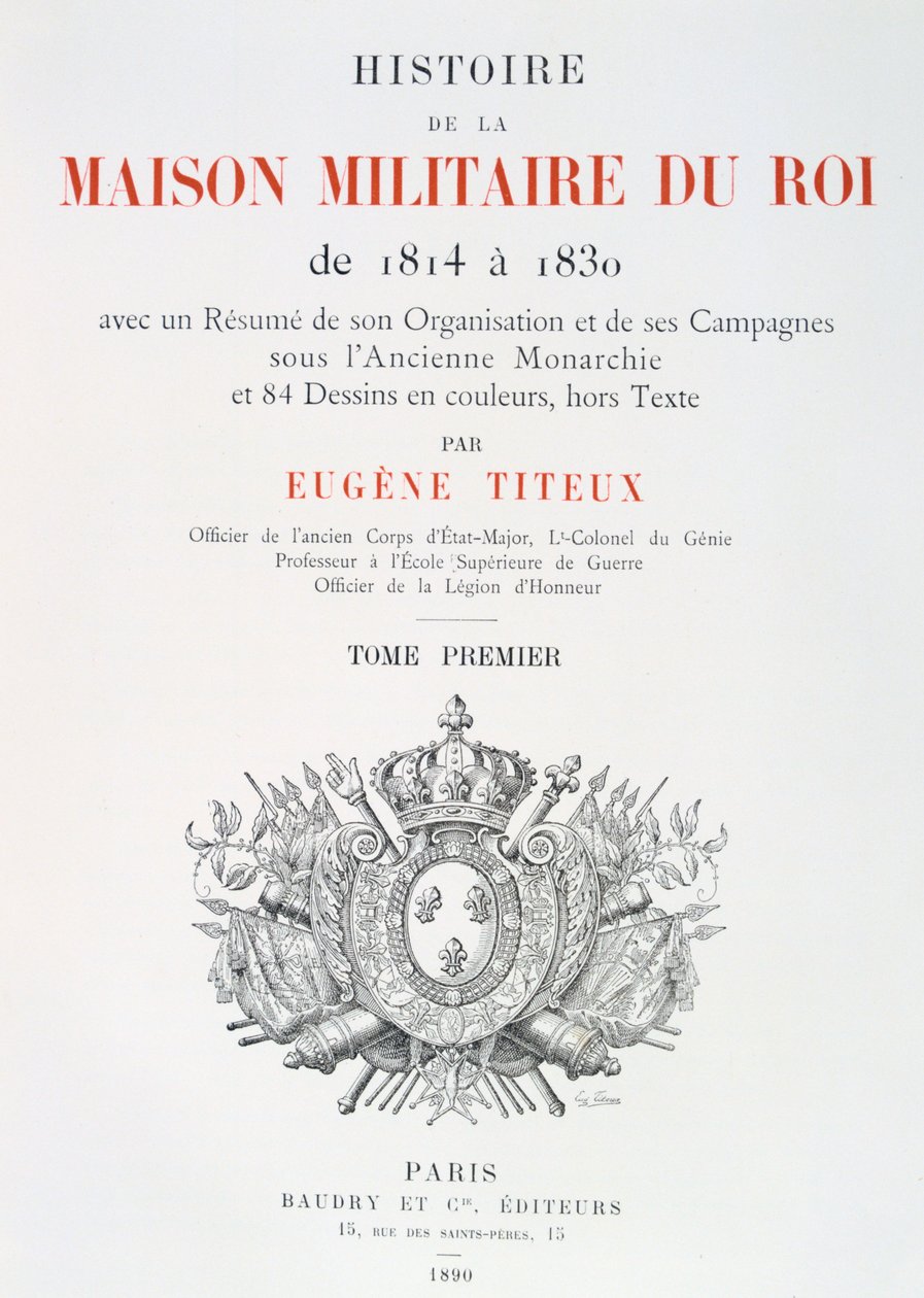 Page de titre, 1814-1830 - Eugene Titeux