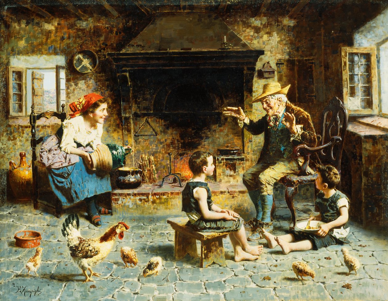La Visite du Grand-Père - Eugenio Zampighi