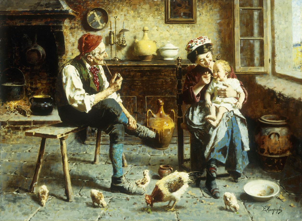 La famille heureuse - Eugenio Zampighi