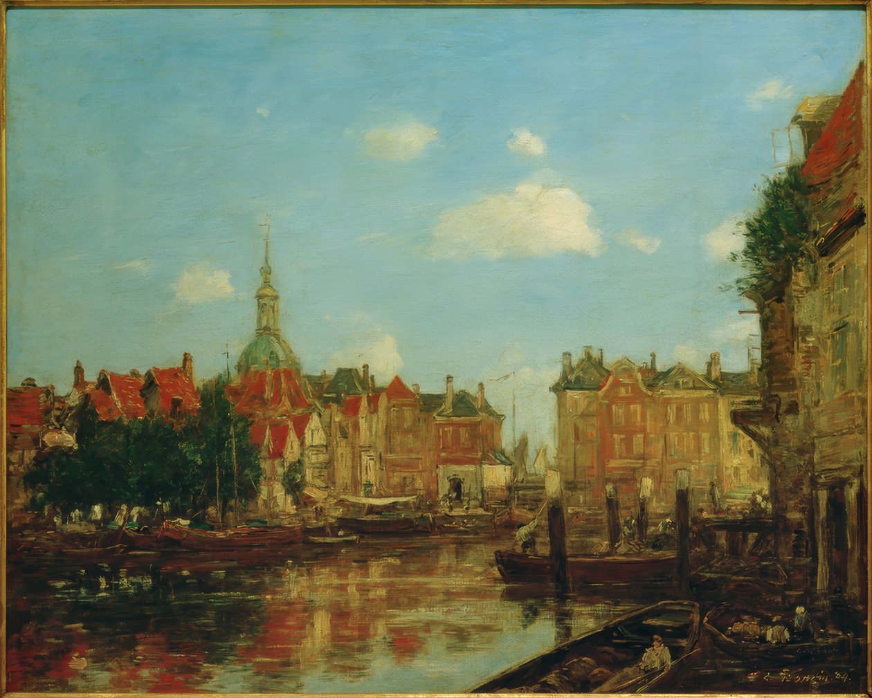 Vue de Dordrecht - Eugene Louis Boudin