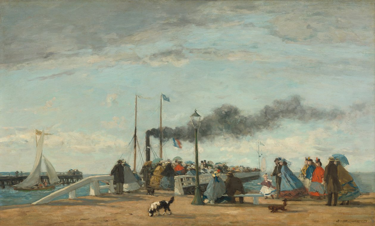 Jetée et quai à Trouville - Eugène Boudin
