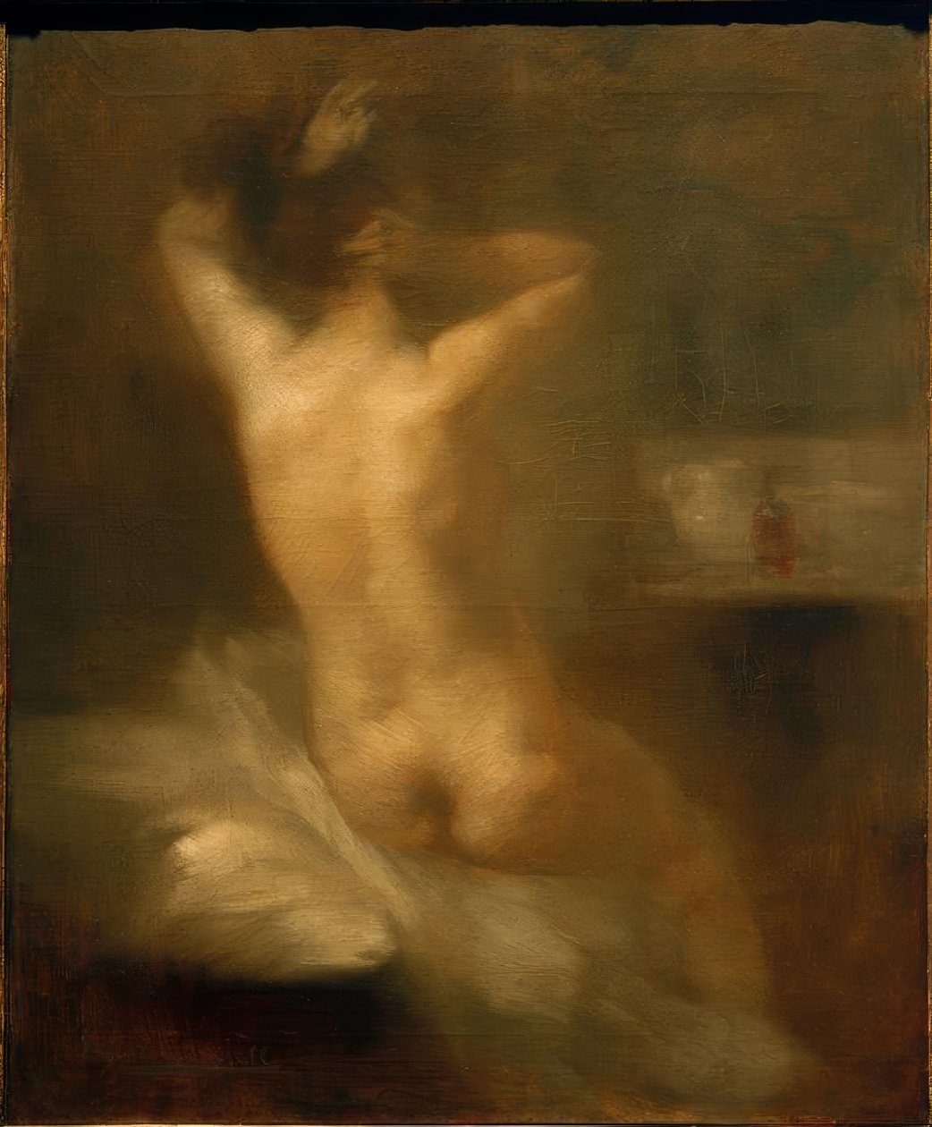 E.Carrière, Nu féminin de dos - Eugène Carrière