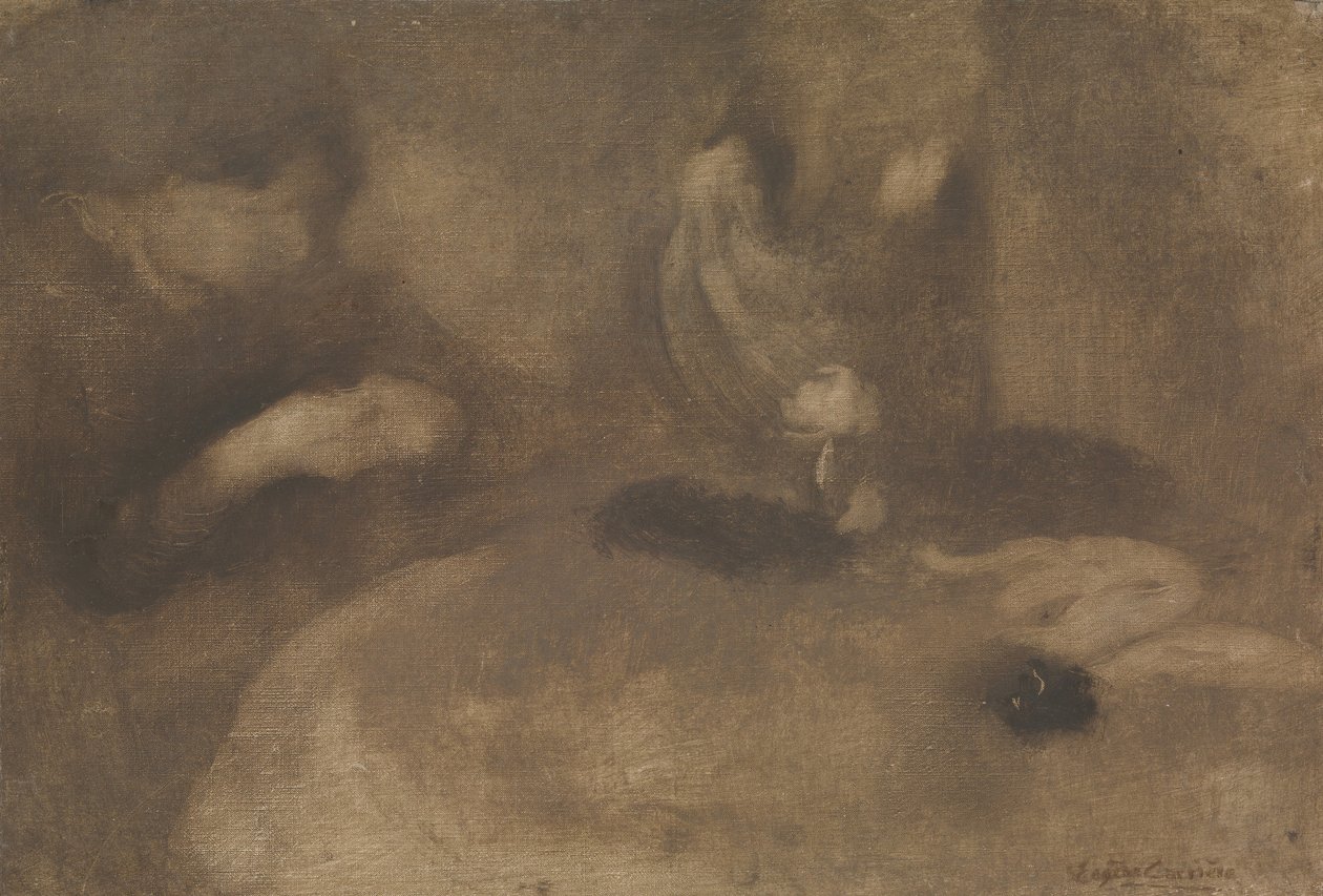 Femmes cousant à une table, vers 1894-96 - Eugène Carrière