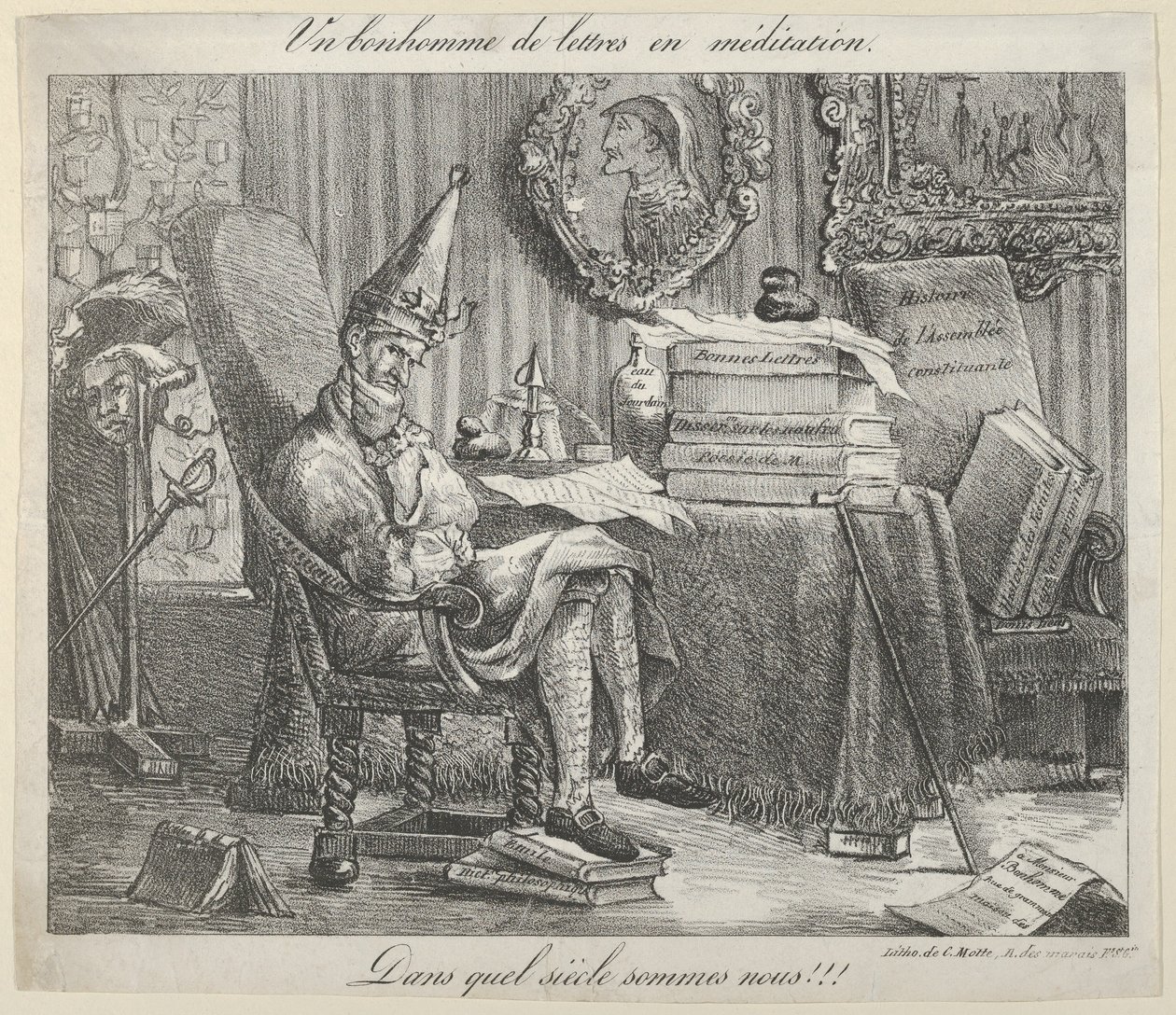 Un homme de lettres méditant, 1821 - Eugène Delacroix