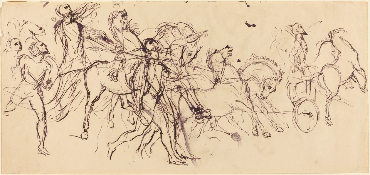 Auriges recto et verso - Eugène Delacroix