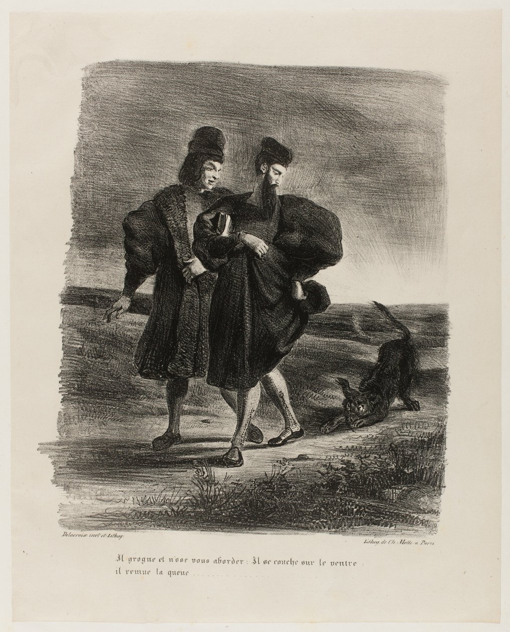 Faust, Méphistophélès et le caniche, de Faust - Eugène Delacroix