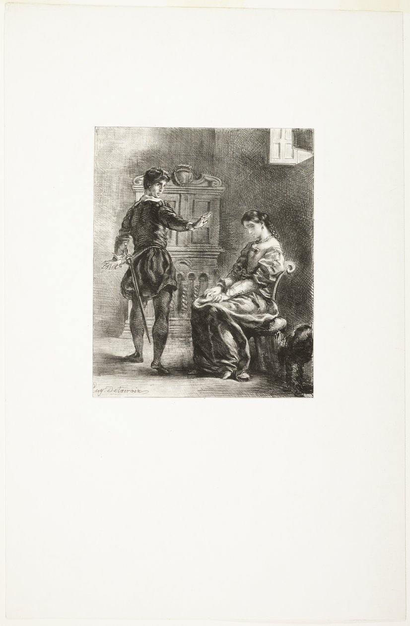 Hamlet et Ophélie - Eugène Delacroix