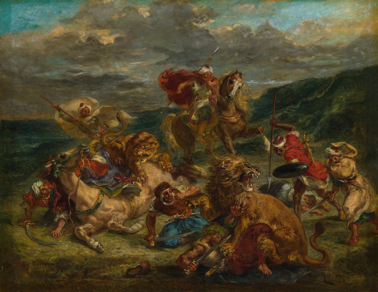 Chasse au lion, 1860-61 - Eugène Delacroix