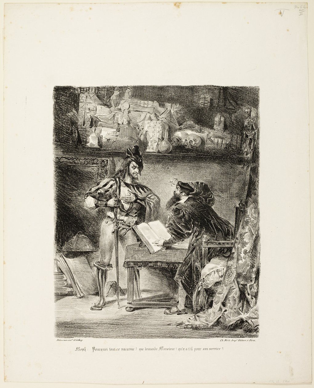 Méphistophélès Apparaissant à Faust - Eugène Delacroix