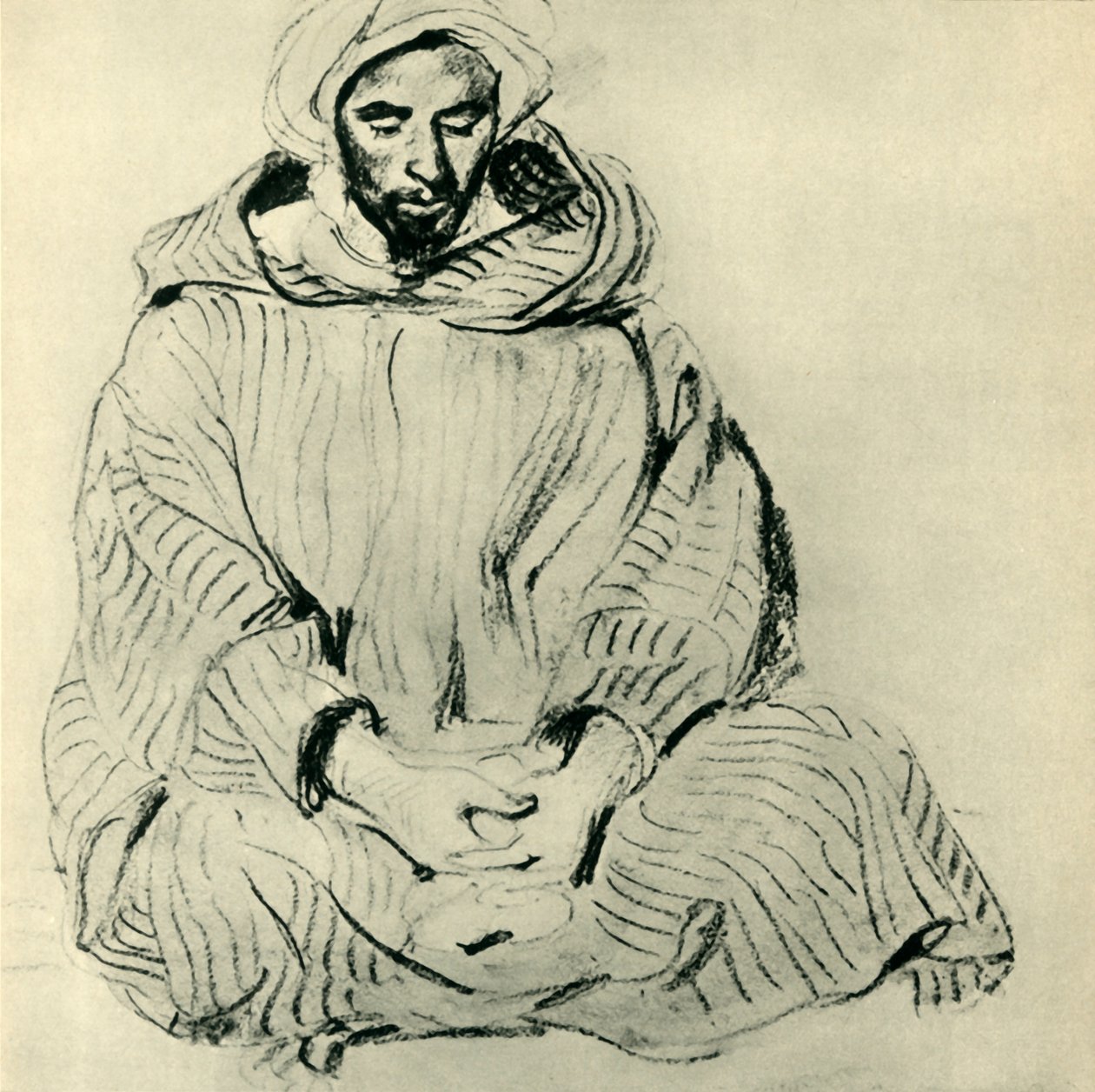 Arabe en prière, 1832, 1943 - Ferdinand Victor Eugene Delacroix