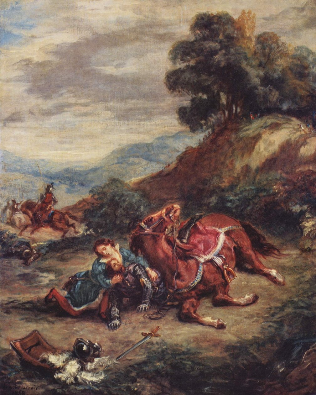 La mort de Lara - Eugène Delacroix