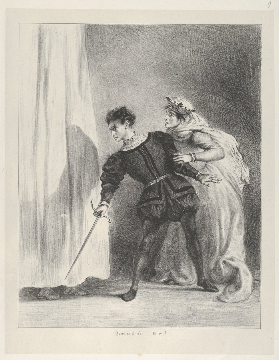 Le Meurtre de Polonius - Eugène Delacroix