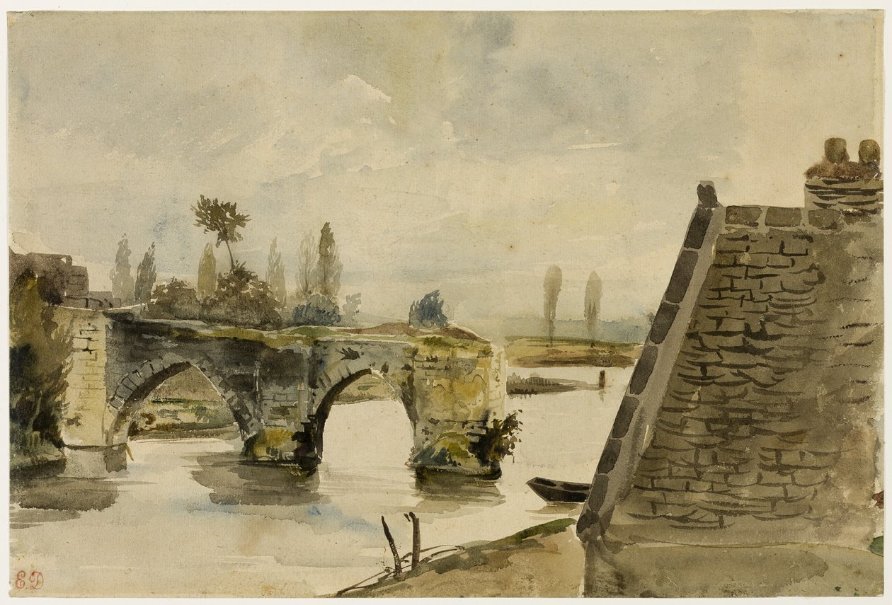 Le vieux pont de Nantes - Eugène Delacroix
