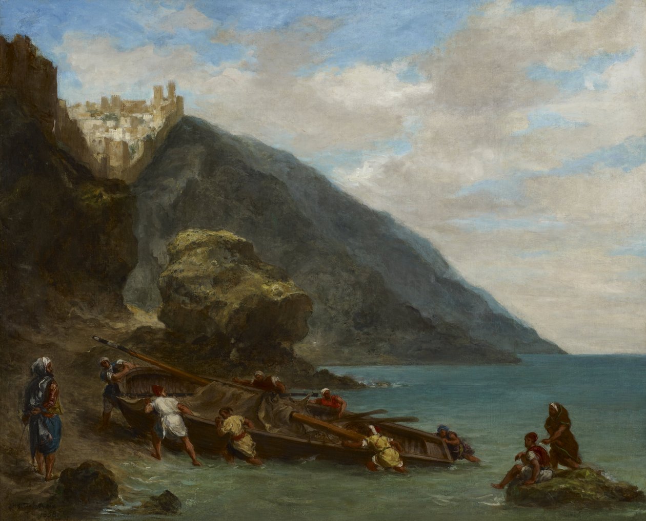 Vue de Tanger depuis le bord de mer - Eugène Delacroix