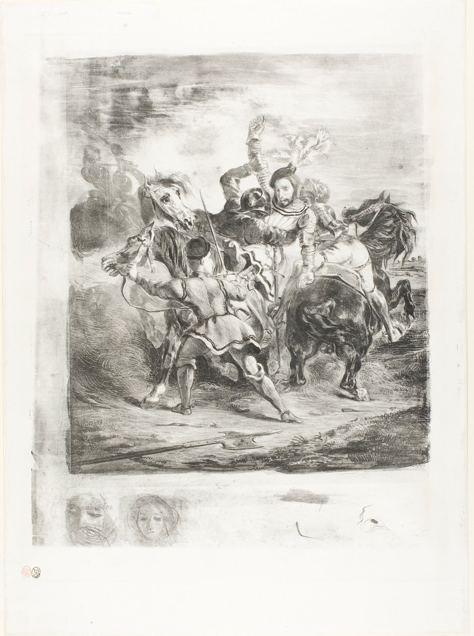 Weislingen attaqué par les hommes de Goetz - Eugène Delacroix