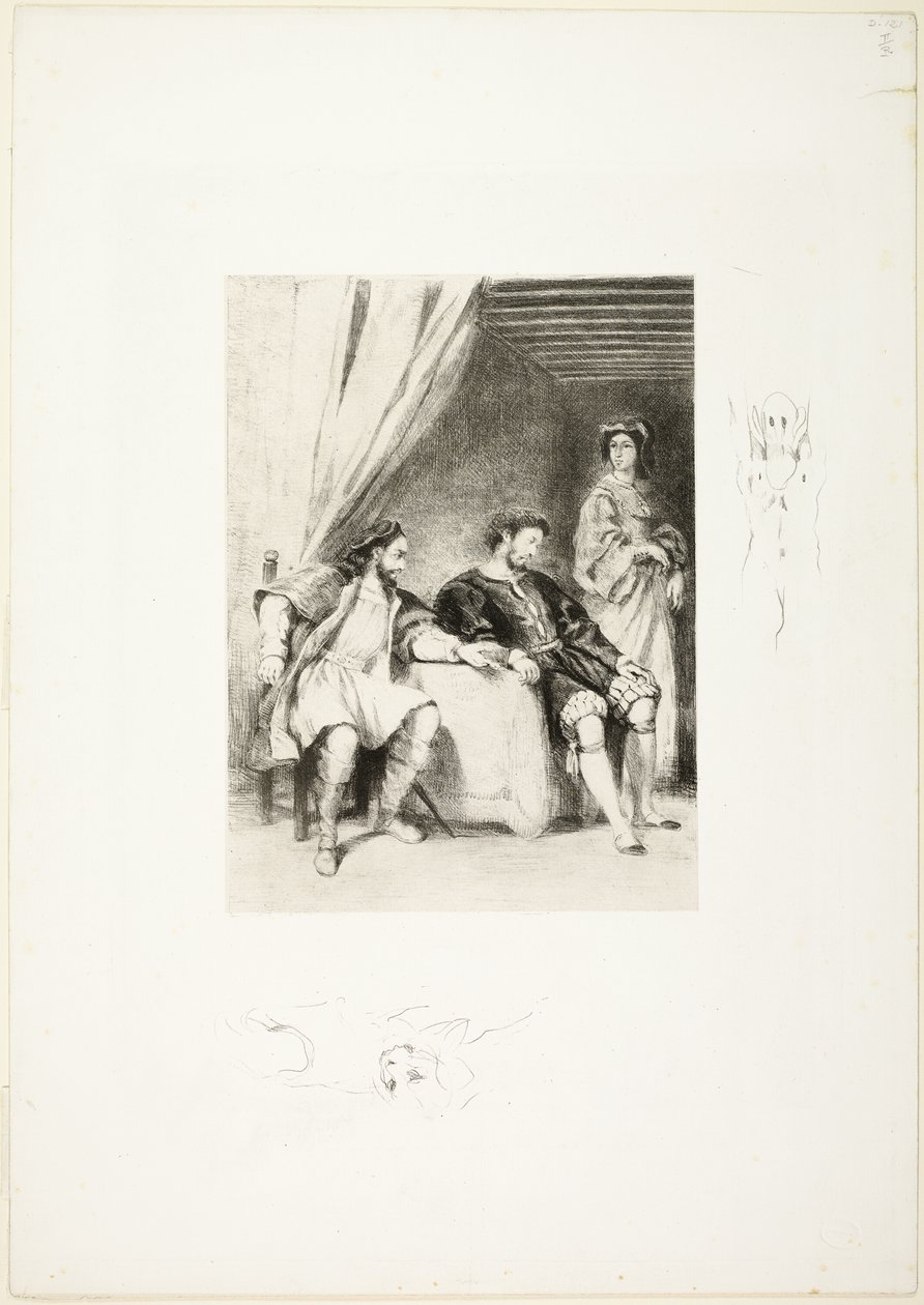 Weislingen retenu prisonnier par Goetz - Eugène Delacroix