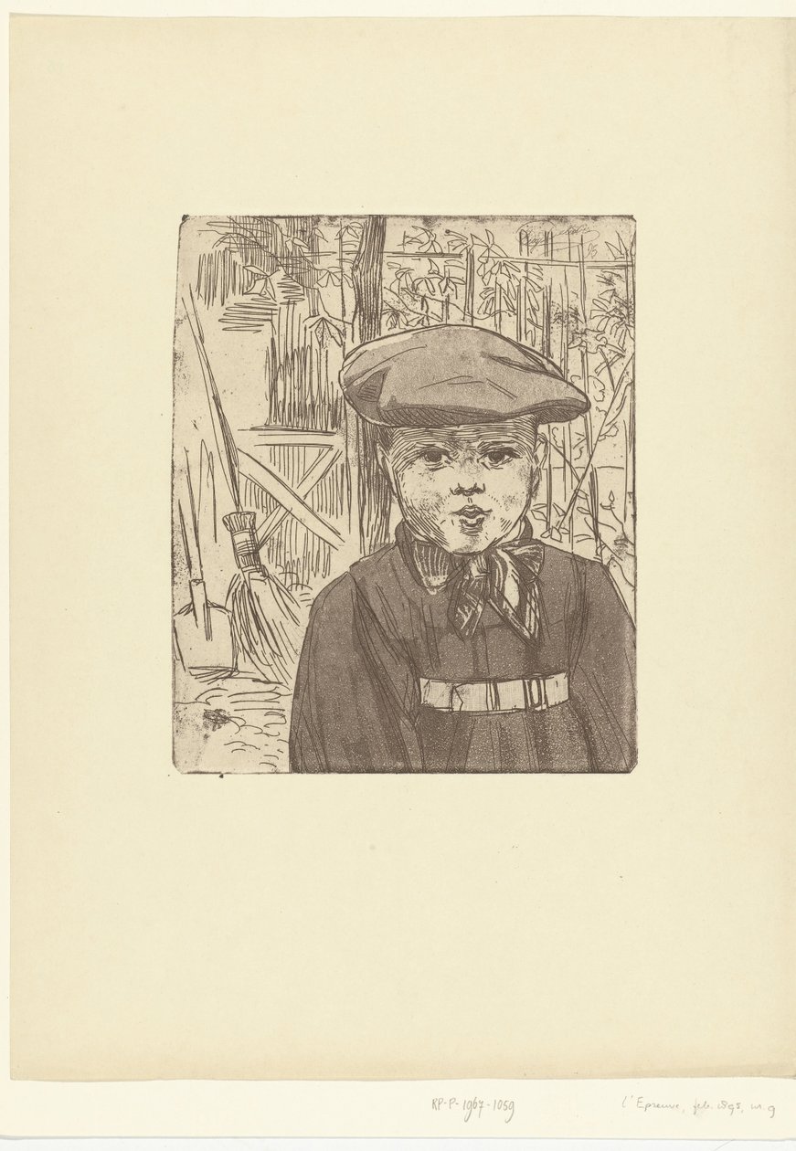 Garçon avec casquette - Eugène Delâtre