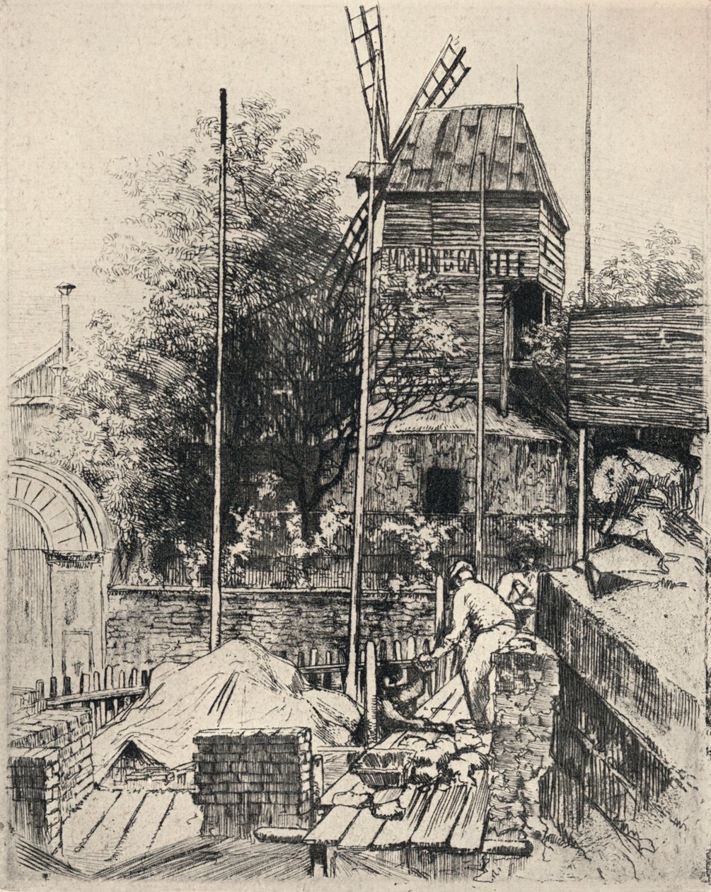 Le Moulin de la Galette, Montmartre - Eugène Delâtre