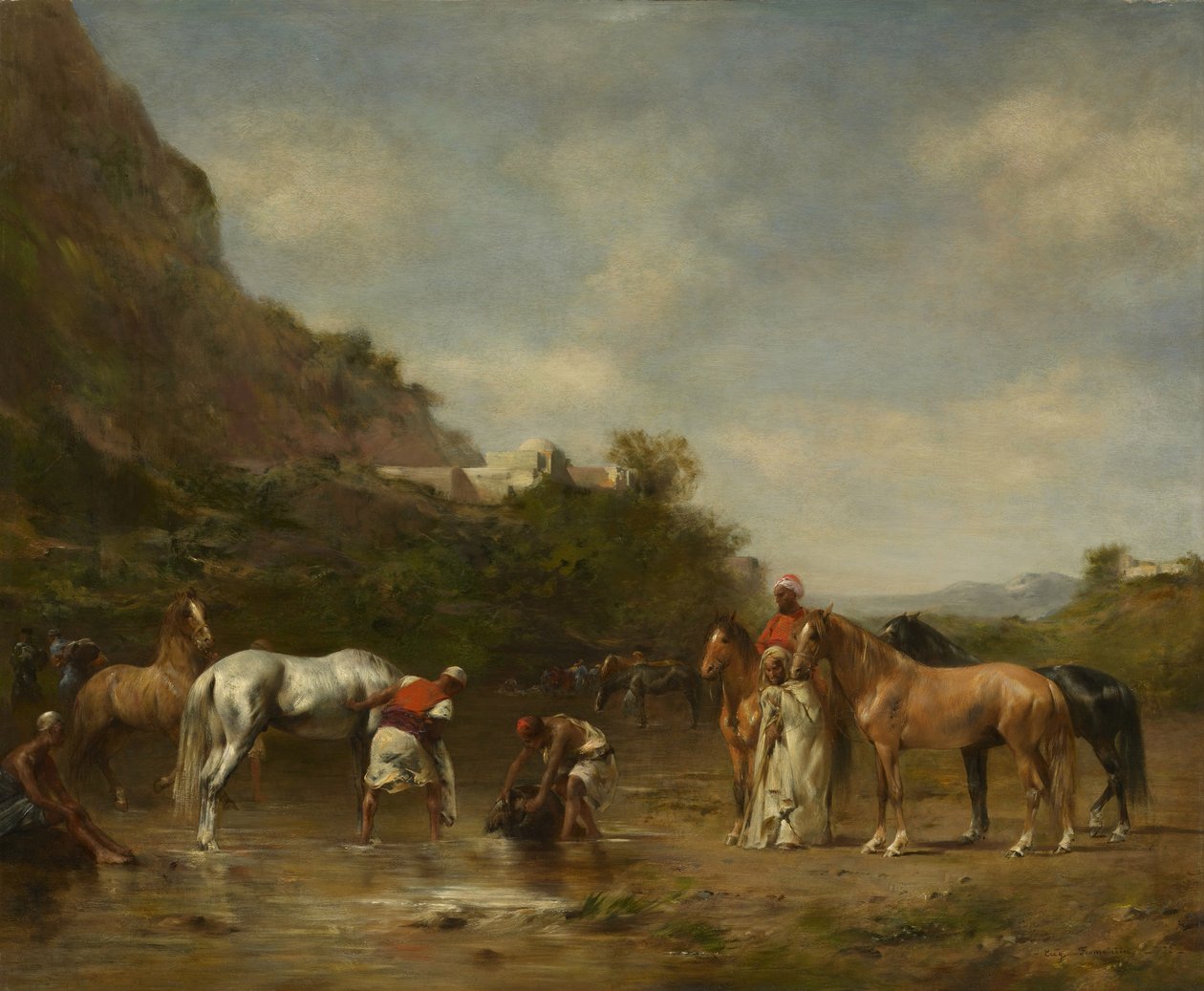 Arabes abreuvant leurs chevaux, 1872 - Eugène Fromentin
