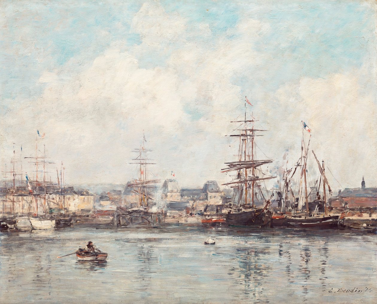 Casimir Delavigne Basin at Le Havre - Eugene Louis Boudin