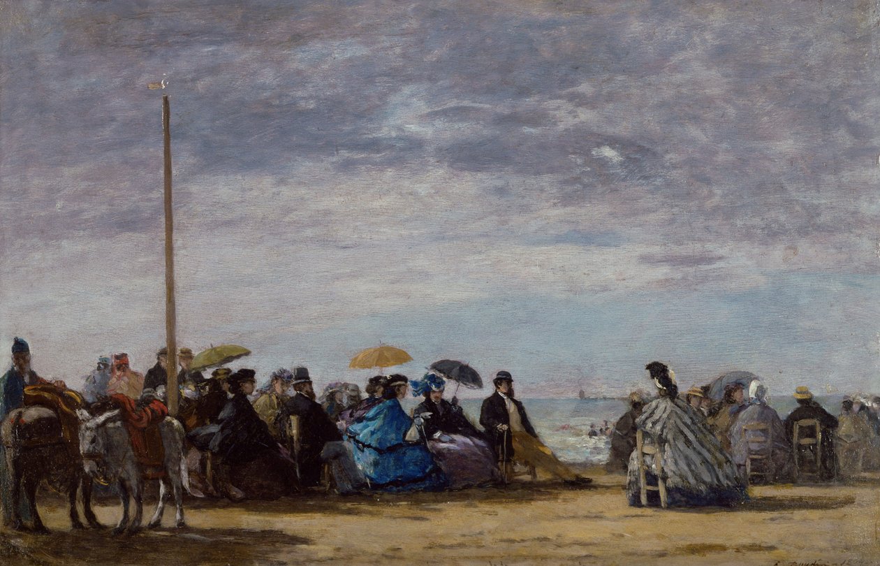 La plage - Eugene Louis Boudin