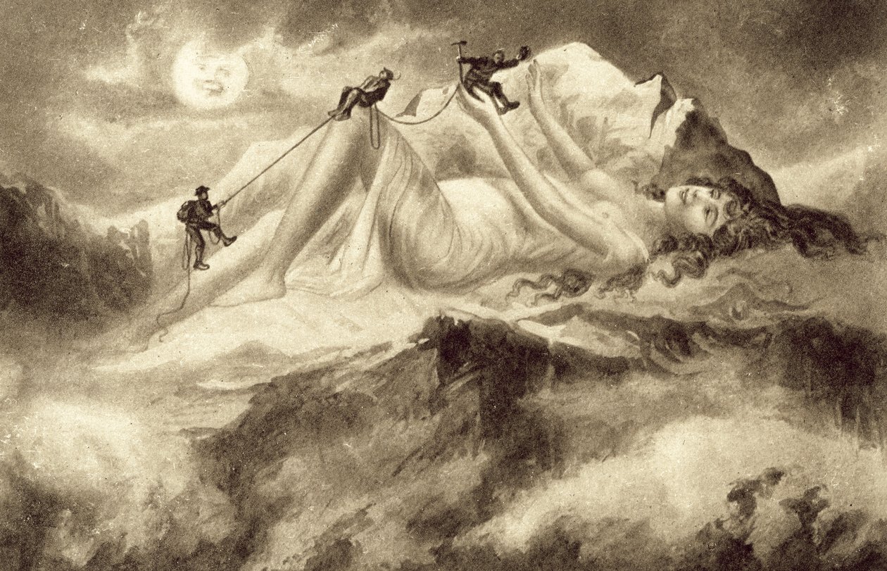Alpinisme (lithographie) - European School