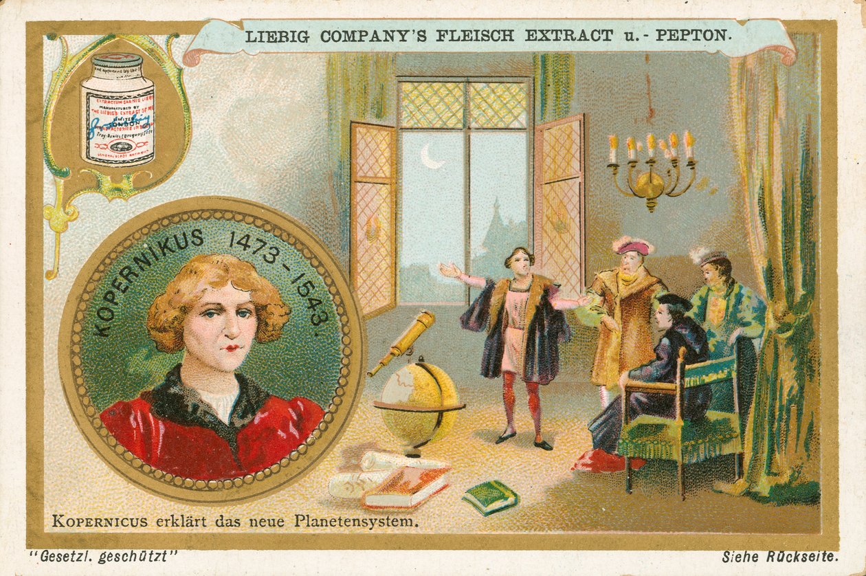 Copernic, carte de Liebig, début du 20e siècle (chromo) - European School