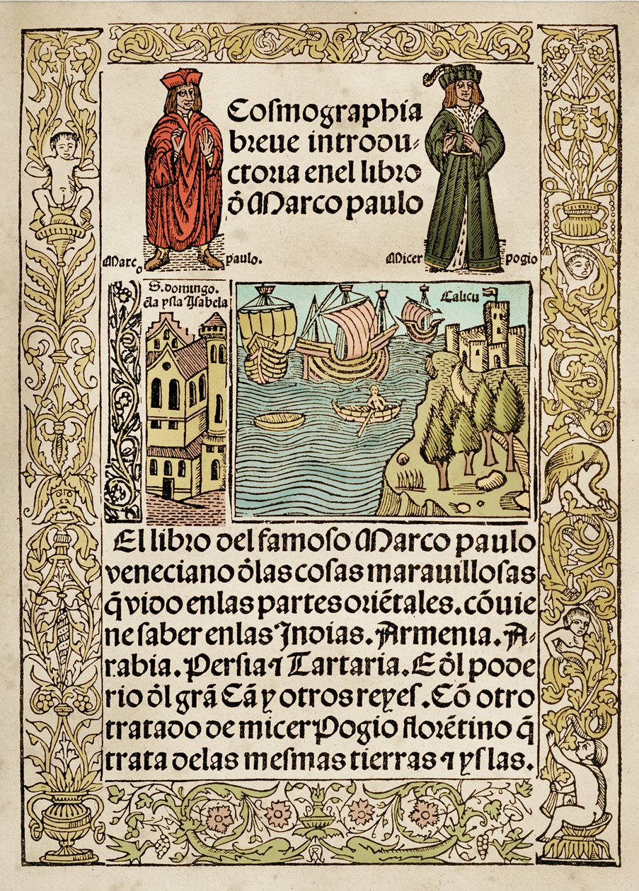 Frontispice du Il Milione de Marco Polo - European School