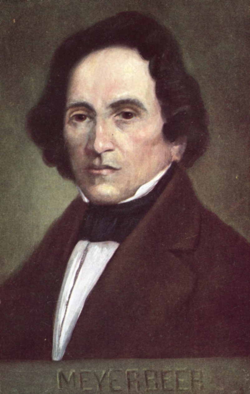 Giacomo Meyerbeer, compositeur allemand (lithographie couleur) - European School