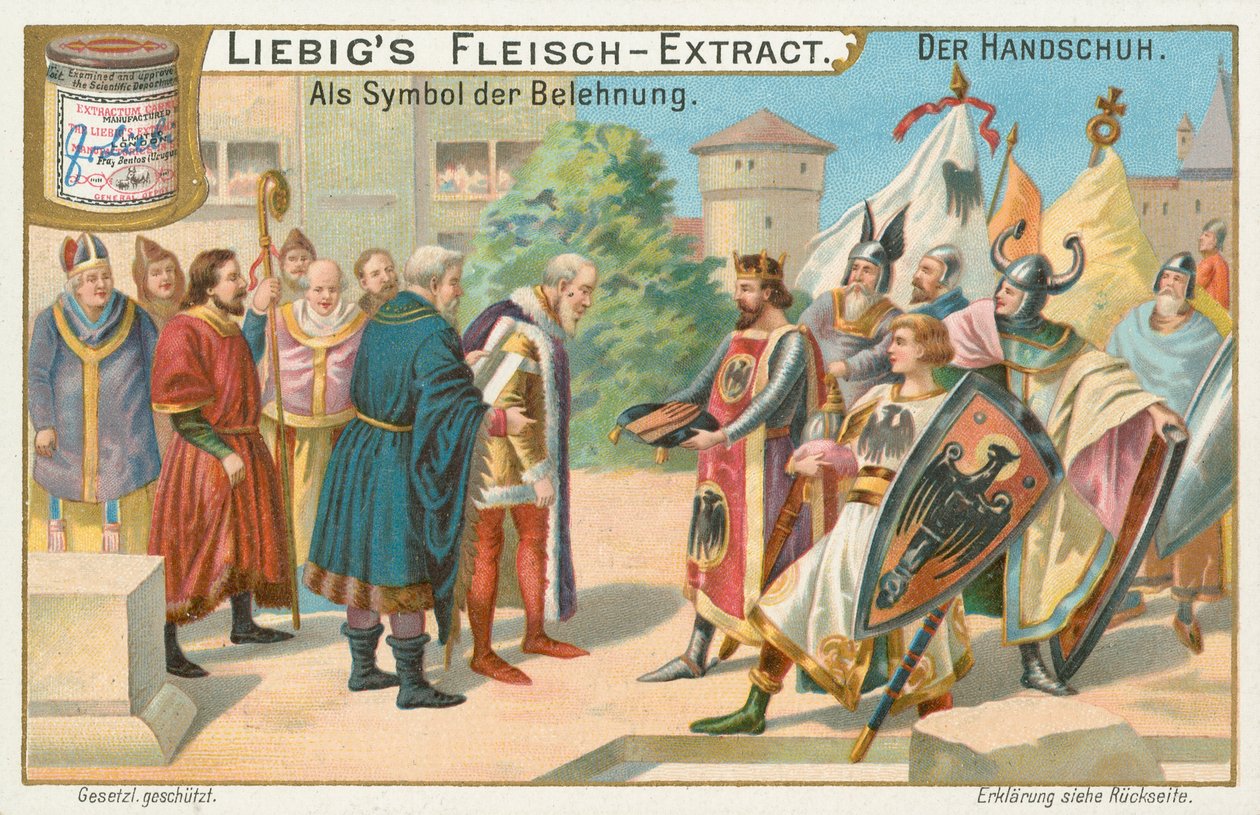 Gants, carte de Liebig, début du 20e siècle (chromo) - European School