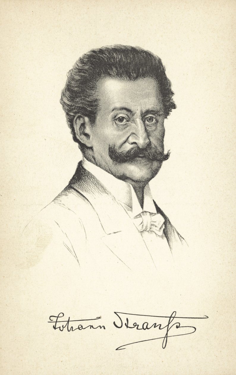 Johann Strauss le Jeune (lithographie) - European School